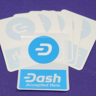 Dash Accepted Here Windows Stickers